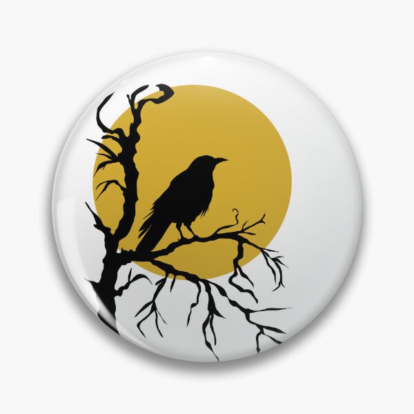 Item preview, Silent Watcher – Gothic Black Raven Illustration designed and sold by enesart2022.
