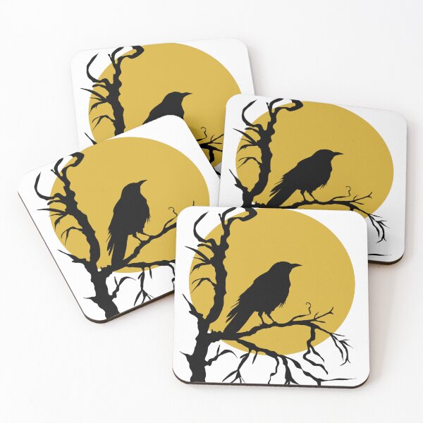 Item preview, Silent Watcher – Gothic Black Raven Illustration designed and sold by enesart2022.