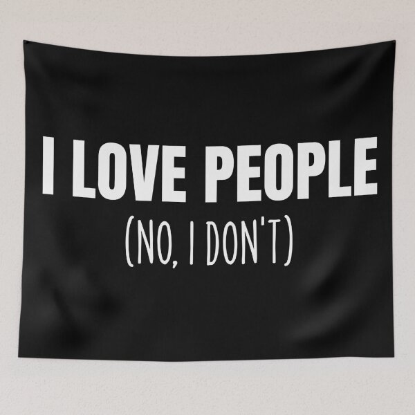 Item preview, Introvert Humor Shirt – I Love People Just Kidding Minimalist Quote designed and sold by MORIANZPOD.