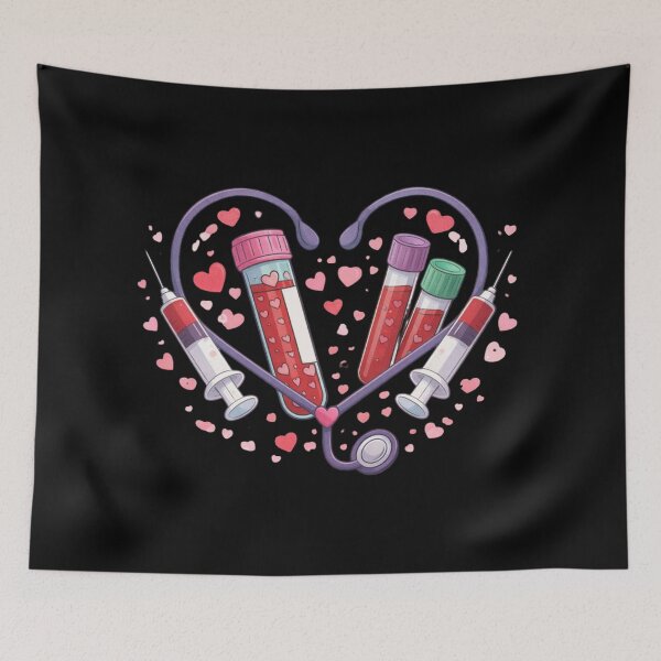 Item preview, Medical Love Heart with Blood Tubes designed and sold by Virelo.