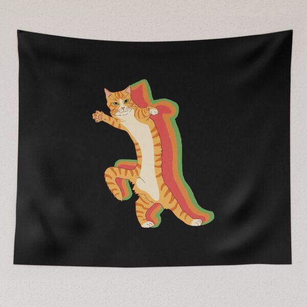 Item preview, Cat Mardi Gras Dancing Carnival Costume Illustration designed and sold by JEFDodsonArt.