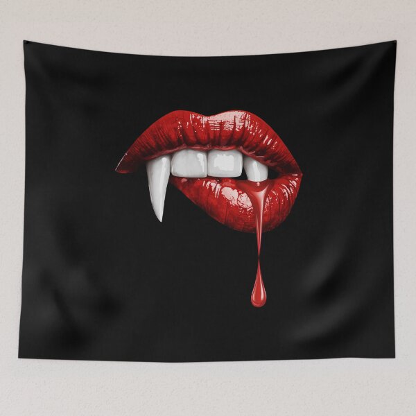 Item preview, Vampire Fangs Red Lips Bleeding designed and sold by SignumShop.
