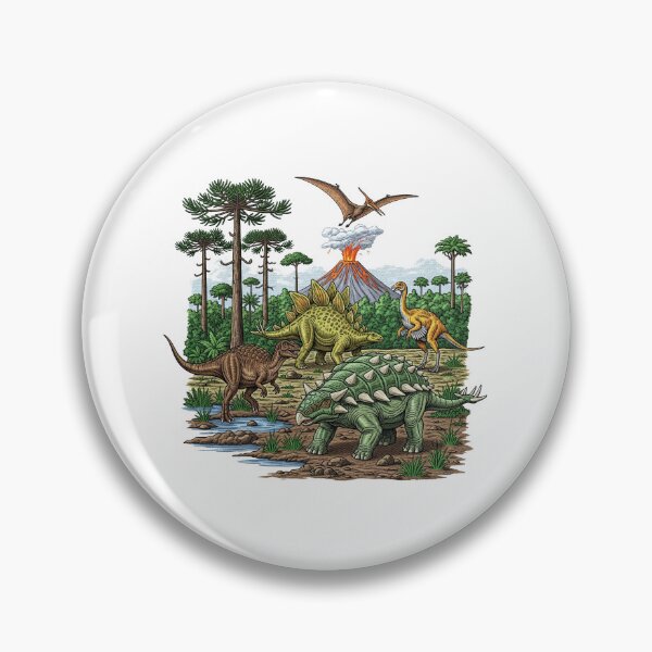 Item preview,   Dinosaur Landscape Volcano and Prehistoric   designed and sold by TeeARTHY.