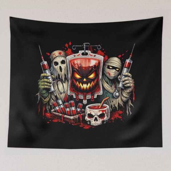 Item preview, Demonic Blood Bag Phlebotomy Halloween Dark Design designed and sold by Virelo.