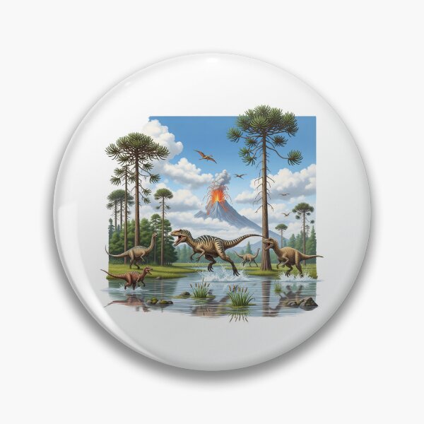 Item preview,   Dinosaur Landscape Volcano and Prehistoric   designed and sold by TeeARTHY.