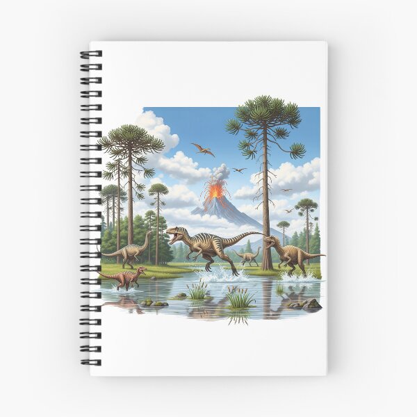 Item preview,   Dinosaur Landscape Volcano and Prehistoric   designed and sold by TeeARTHY.