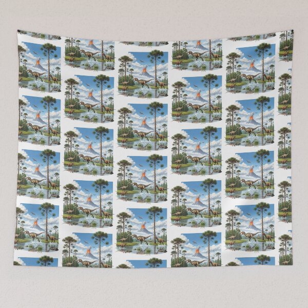 Item preview,   Dinosaur Landscape Volcano and Prehistoric   designed and sold by TeeARTHY.