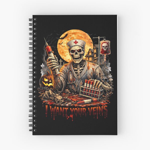 Item preview, I Want Your Veins Skeleton Nurse Horror Design designed and sold by Virelo.