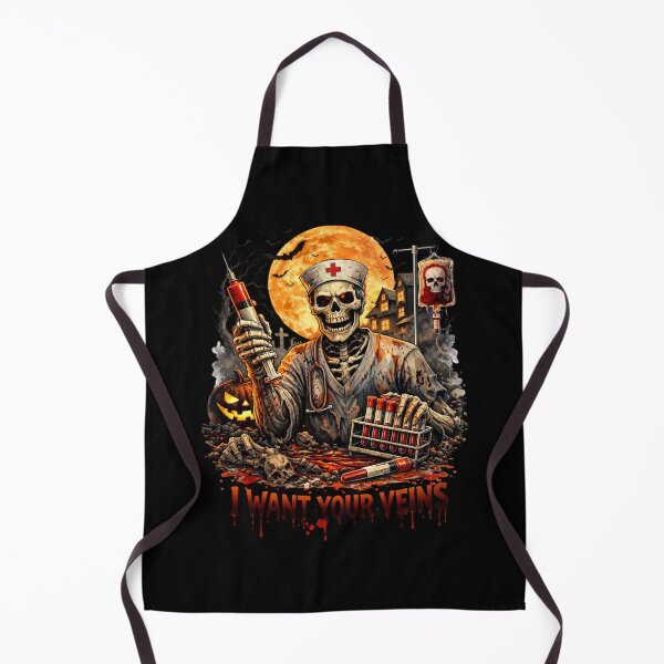 Item preview, I Want Your Veins Skeleton Nurse Horror Design designed and sold by Virelo.