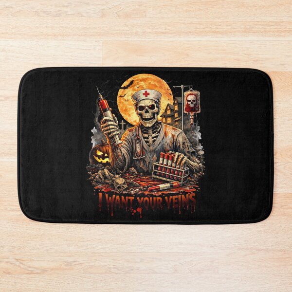 Item preview, I Want Your Veins Skeleton Nurse Horror Design designed and sold by Virelo.