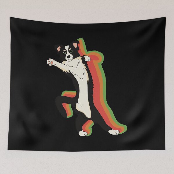 Item preview, Dog Mardi Gras Dancing Carnival Costume Illustration designed and sold by JEFDodsonArt.