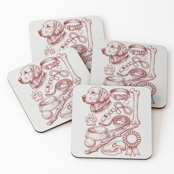 Item preview, Maroon Dog Champion - Vintage Red Ink Engraving designed and sold by DigitalGlade.