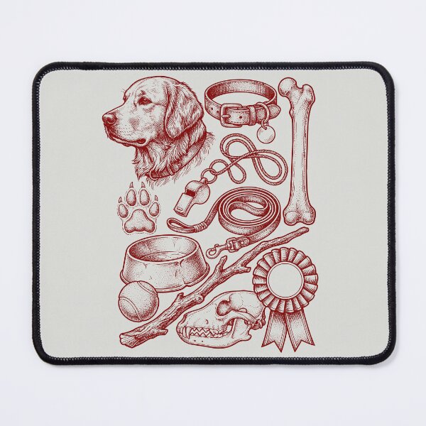 Item preview, Maroon Dog Champion - Vintage Red Ink Engraving designed and sold by DigitalGlade.