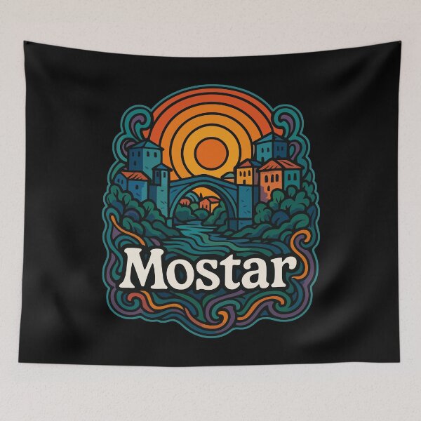 Item preview, Mostar Bridge Bosnia And Herzegovina designed and sold by TomFrontierArt.