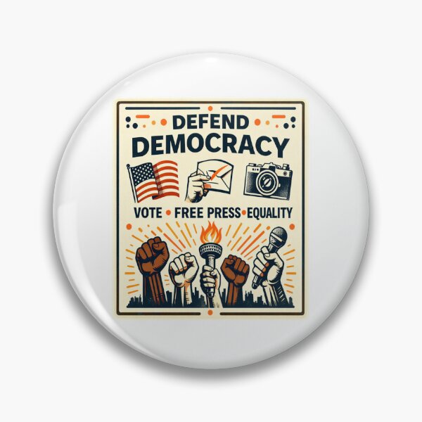 Item preview, DEFEND DEMOCRACY | Vote Free Press Equality  designed and sold by RetroPop23.