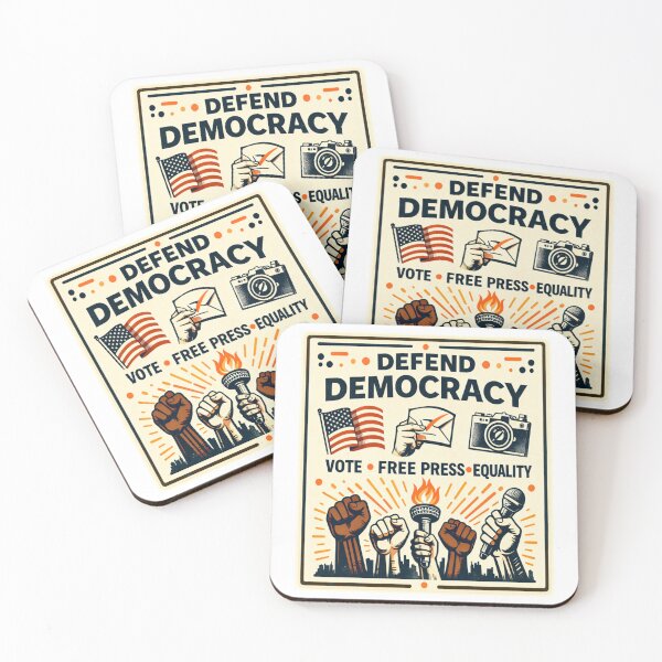 Item preview, DEFEND DEMOCRACY | Vote Free Press Equality  designed and sold by RetroPop23.