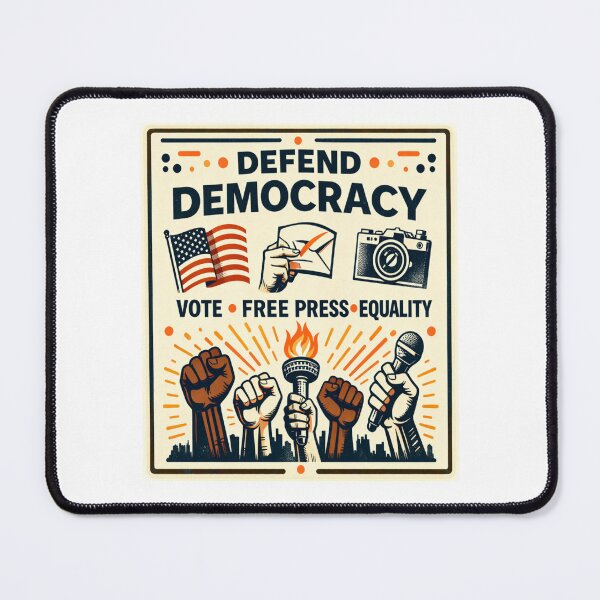Item preview, DEFEND DEMOCRACY | Vote Free Press Equality designed and sold by RetroPop23.