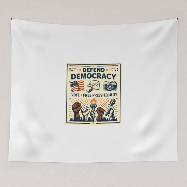 Item preview, DEFEND DEMOCRACY | Vote Free Press Equality  designed and sold by RetroPop23.