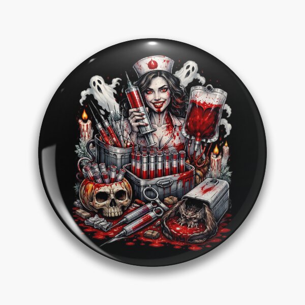 Item preview, Bloody Nurse Draws Blood Medical Horror designed and sold by Virelo.
