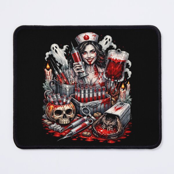 Item preview, Bloody Nurse Draws Blood Medical Horror designed and sold by Virelo.