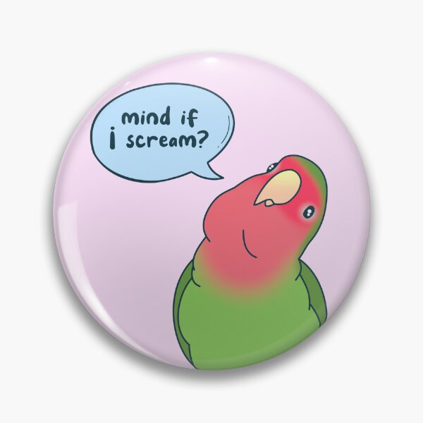Item preview, Mind if I scream? Green Lovebird designed and sold by FandomizedRose.