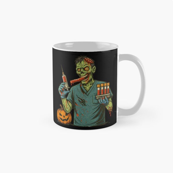 Aperçu de l'œuvre Technicien de prélèvement sanguin zombie Halloween créée et vendue par Virelo.