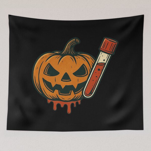 Item preview, Halloween Pumpkin with Blood Tube designed and sold by Virelo.