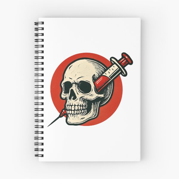 Item preview, Dark Phlebotomy Skull With Syringe designed and sold by Virelo.