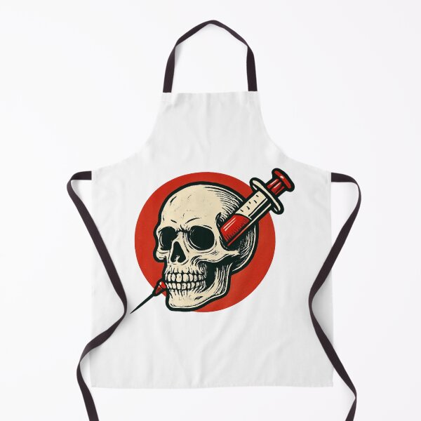 Item preview, Dark Phlebotomy Skull With Syringe designed and sold by Virelo.