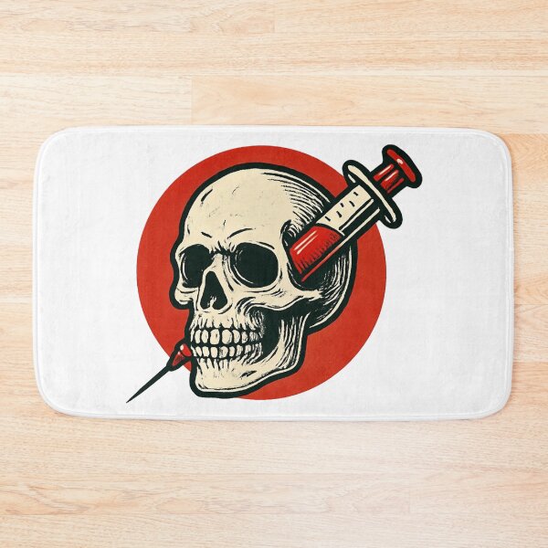 Item preview, Dark Phlebotomy Skull With Syringe designed and sold by Virelo.