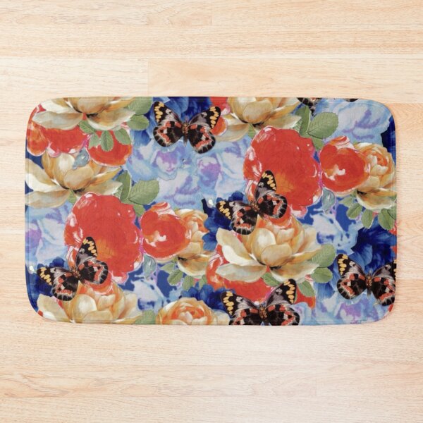 Item preview, Vibrant Vintage Blue Butterfly Digital Faux Decoupage Collage designed and sold by Licorice Moon.