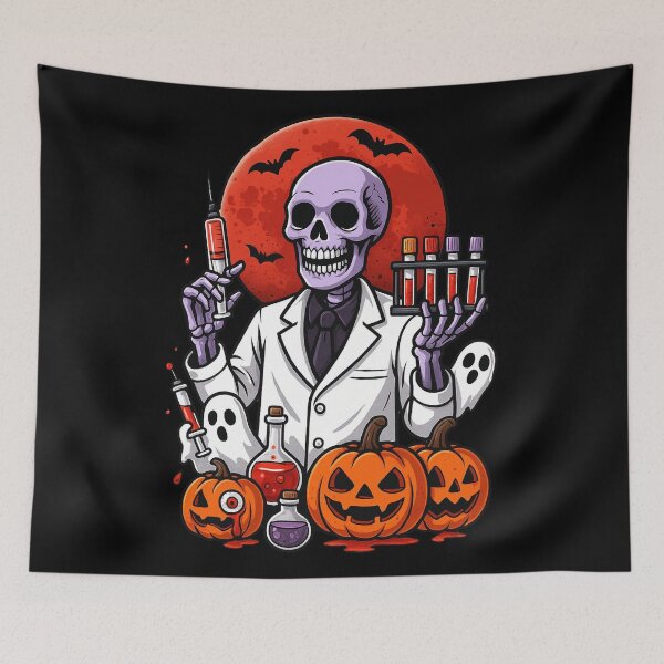 Item preview, Halloween Phlebotomy Skeleton Scientist designed and sold by Virelo.