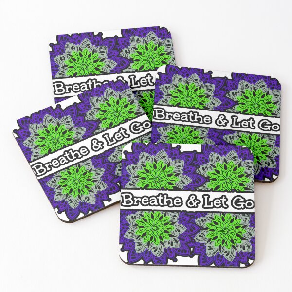 Item preview, Breathe and Let Go – Peaceful Mandala Quote Design designed and sold by RadharaniStudio.