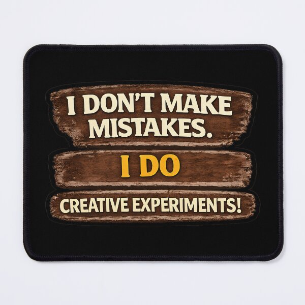 Item preview, No Mistakes – Only Creative Experiments | Funny Creative Quote designed and sold by SVALANART.