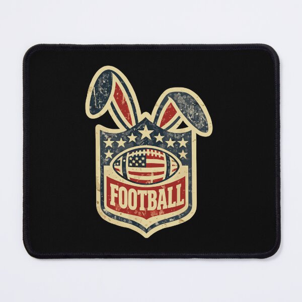 Item preview, Retro Patriotic Easter Football Bunny Shield designed and sold by Evaevonechi.