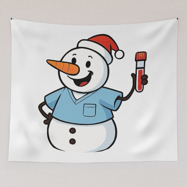 Item preview, Cheerful Christmas Snowman for Phlebotomy Technicians designed and sold by Virelo.