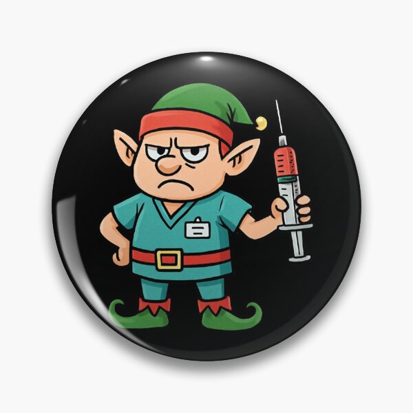 Item preview, Grumpy Christmas Phlebotomist Elf designed and sold by Virelo.