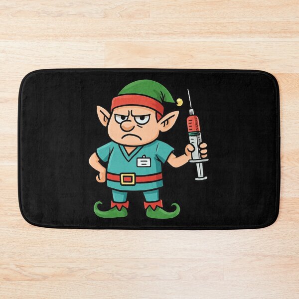 Item preview, Grumpy Christmas Phlebotomist Elf designed and sold by Virelo.
