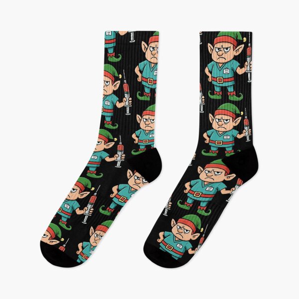 Item preview, Grumpy Christmas Phlebotomist Elf designed and sold by Virelo.