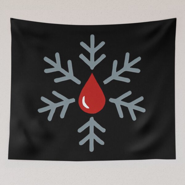 Item preview, Blood Drop Snowflake Minimalist Christmas Design For Phlebotomists designed and sold by Virelo.