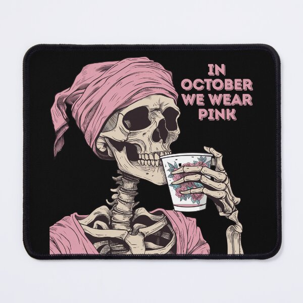 Item preview, Breast Cancer Awareness Skull designed and sold by AnaPixMar.
