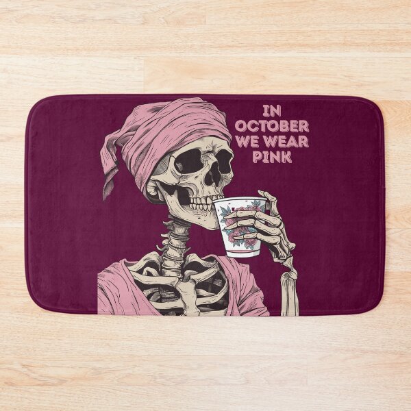 Item preview, Breast Cancer Awareness Skull designed and sold by AnaPixMar.