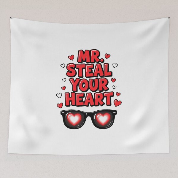 Item preview, Mr Steal Your Heart Valentine Funny Boys Kids Mens Humor Son Toddler Cute Valentines Day Ladies Man Heart Breaker Cool Gift designed and sold by GeniePixel.