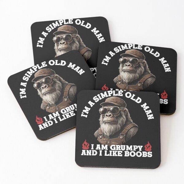 Item preview, Simple Old Man - Grumpy Gorilla Biker Graphic designed and sold by Evaevonechi.
