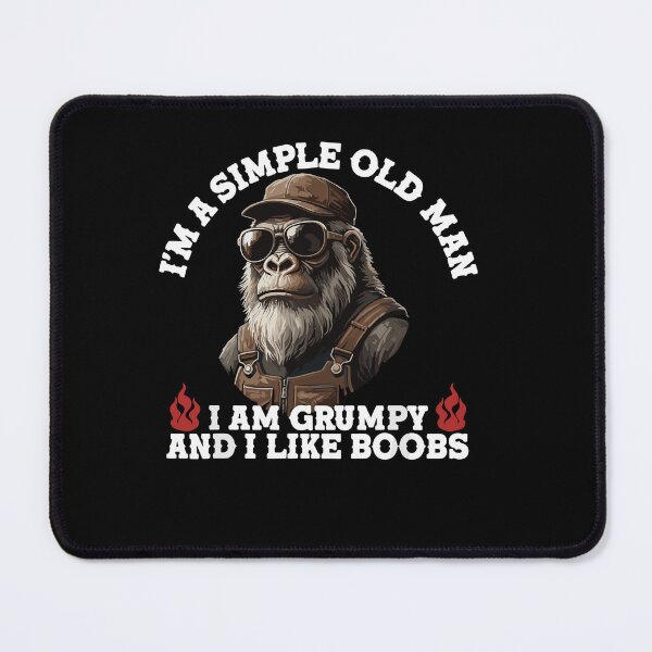 Item preview, Simple Old Man - Grumpy Gorilla Biker Graphic designed and sold by Evaevonechi.