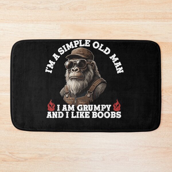 Item preview, Simple Old Man - Grumpy Gorilla Biker Graphic designed and sold by Evaevonechi.
