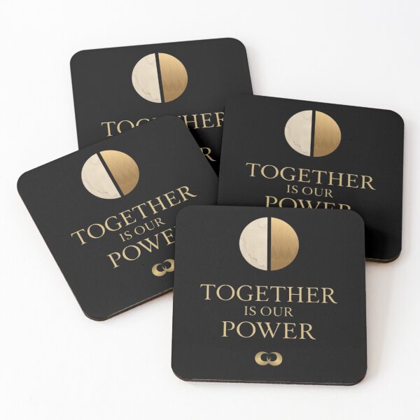 Item preview, Together Is Our Power – Luxury Minimal Couple Quote Design | Premium Gold & Marble Love Art designed and sold by DevineCouture.