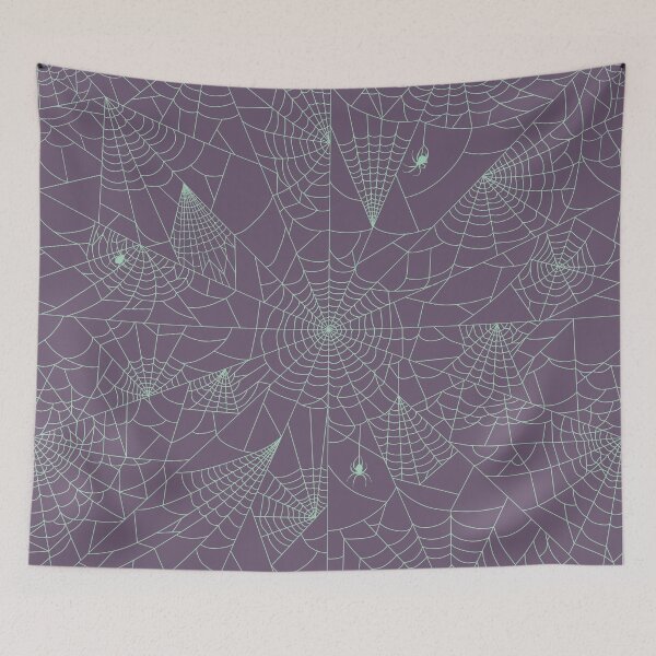 Item preview, Spider Webs - Pastel Goth Orchid and Absinth designed and sold by Shanna Lenè Hattaway.