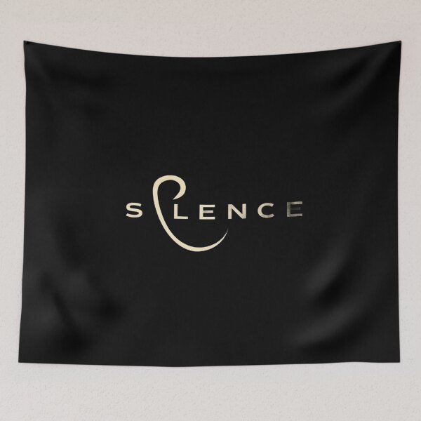 Item preview, Minimalist SILENCE Typography with Ear Icon – Bold Black Design for Deep Thinkers & Introverts designed and sold by Bright Nest Studio.