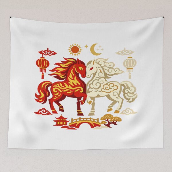 Item preview, Yin Yang Fire Horse Dual Harmony designed and sold by Vendeloc.